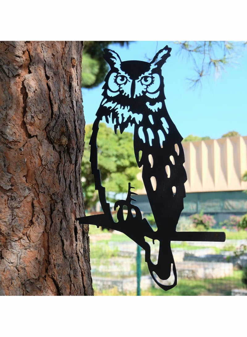 Zikra Metal Owl, Metal Birds Yard Decor, Metal Yard Art, Garden Owl, Tree Decorations Outdoor, Owl Decoy, Backyard Decor, Garden Gift, Garden & Patio Decor, Outdoor Decoration - Image 1