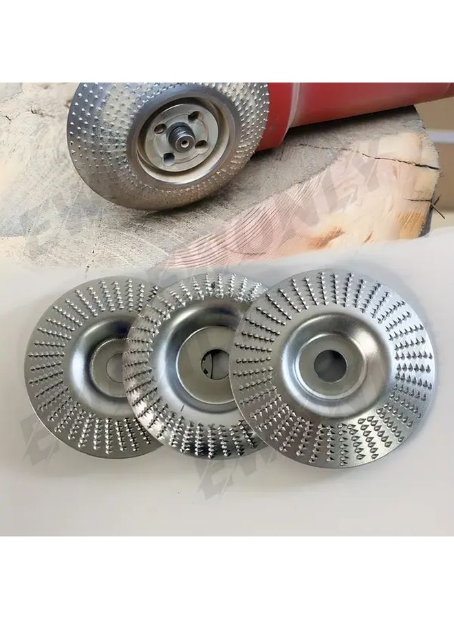 Silvery 3 Inch Wood Carving Disc Set High Speed Steel Grinding Wheel - Image 1