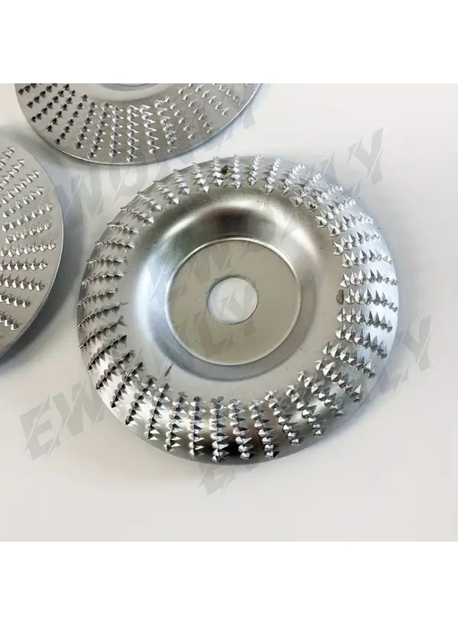 Silvery 3 Inch Wood Carving Disc Set High Speed Steel Grinding Wheel - Image 4