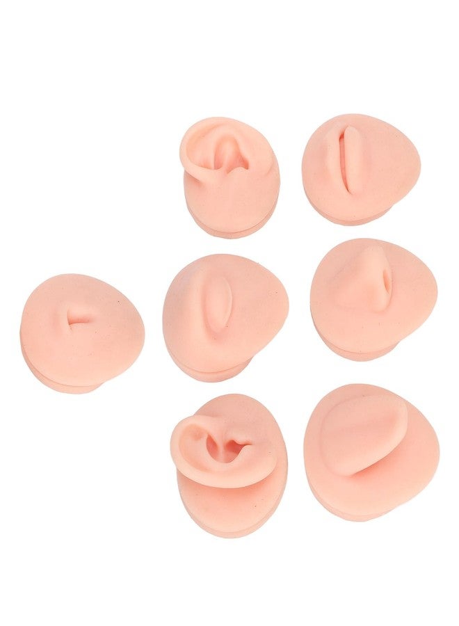 FOLOSAFENAR 7PCS Piercing Practice Body Parts,Simulation Soft Silicone Flexible Model Body Part,Ear Eye Nose Mouth Tongue and Belly Button Model,for Piercing Practice and Jewelry Display Acupuncture Teaching Tool - Image 4