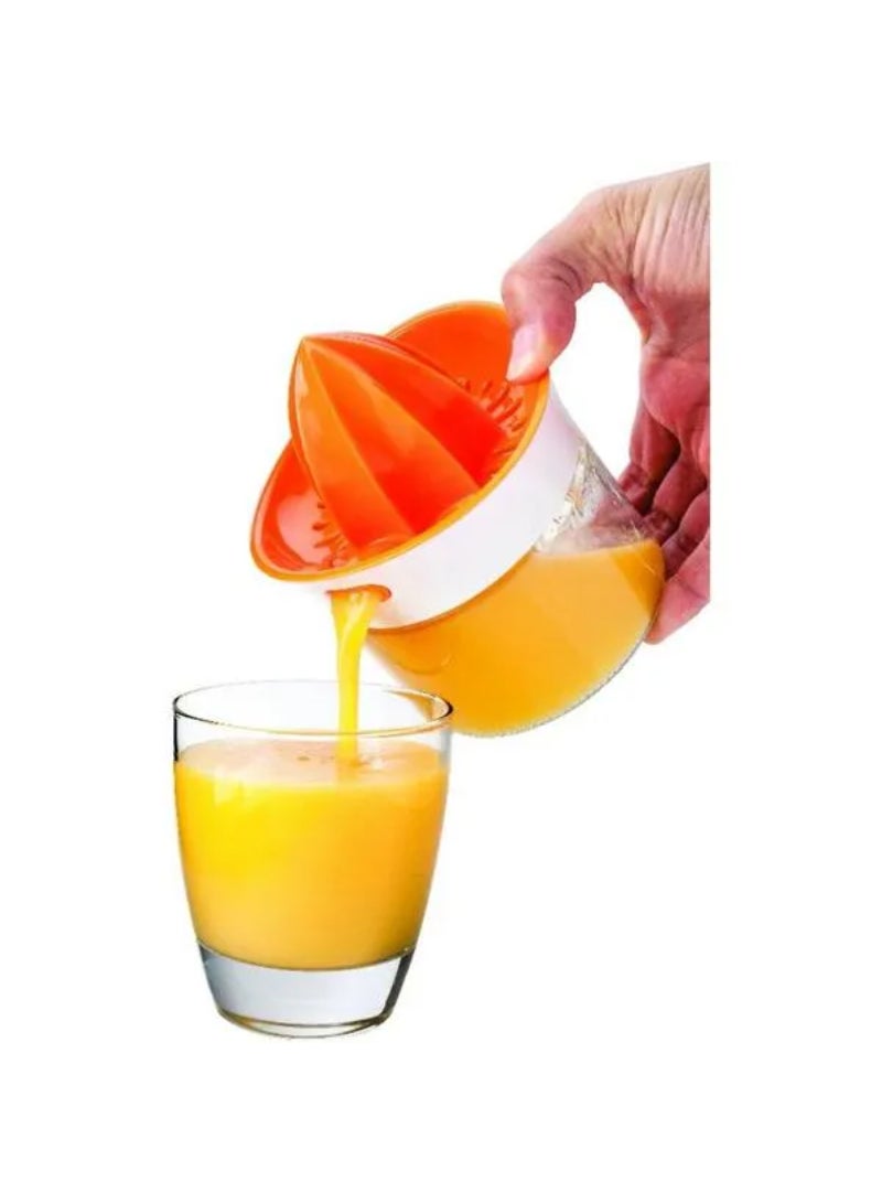 Joie Dishwasher Safe Squeeze and Pour Citrus Juicer Clear and Orange 399ml - Image 2