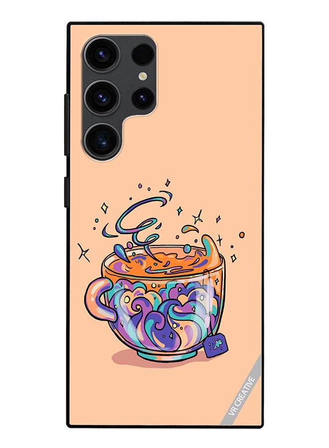 VR CREATIVE Protective Case Cover For Samsung Galaxy S23 Ultra 5G Tea Design Multicolour - Image 1