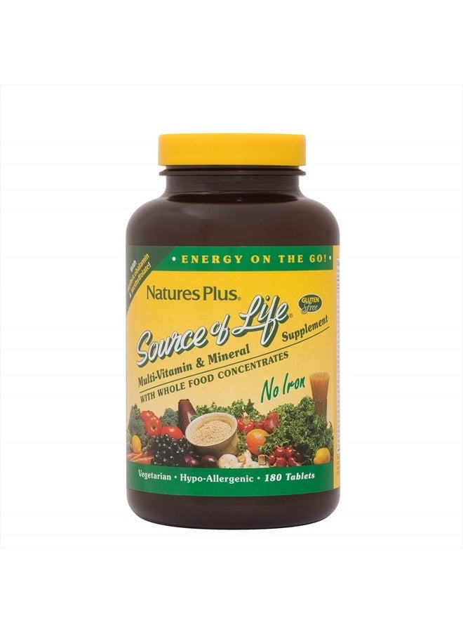 Natures Plus Source of Life NO-Iron TAB 180 - Image 1