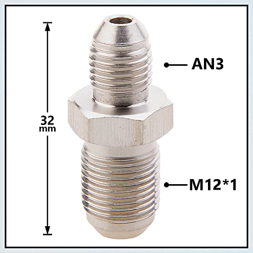 CNRAQR 3AN FittingM12x10 Adapter For Brake Clutch Fuel and Oil 2PcsAN3 - Image 3