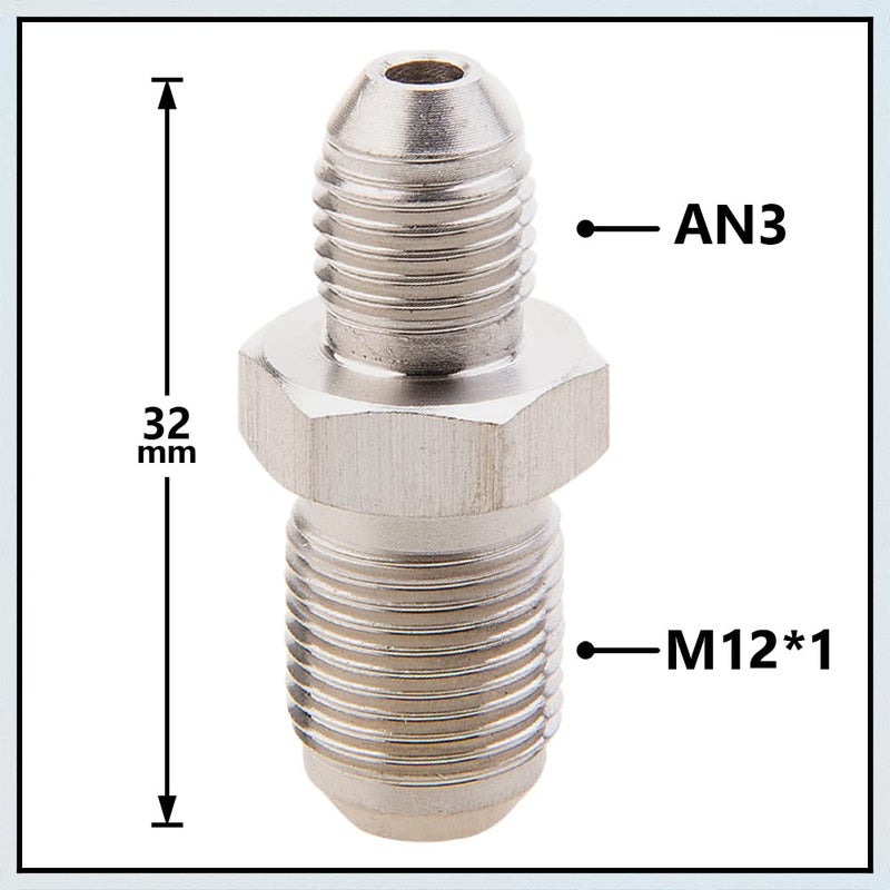 CNRAQR 3AN FittingM12x10 Adapter For Brake Clutch Fuel and Oil 2PcsAN3 - Image 4