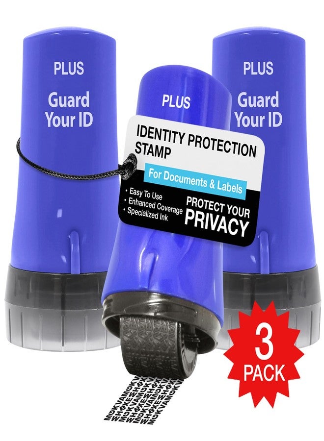 بلاس مجموعة بكرات الأمان السرية لحماية هويتك، الإصدار 2.0 المتقدم، لحماية الهوية من السرقة (عبوة عادية من 3 قطع، أزرق) - Image 1