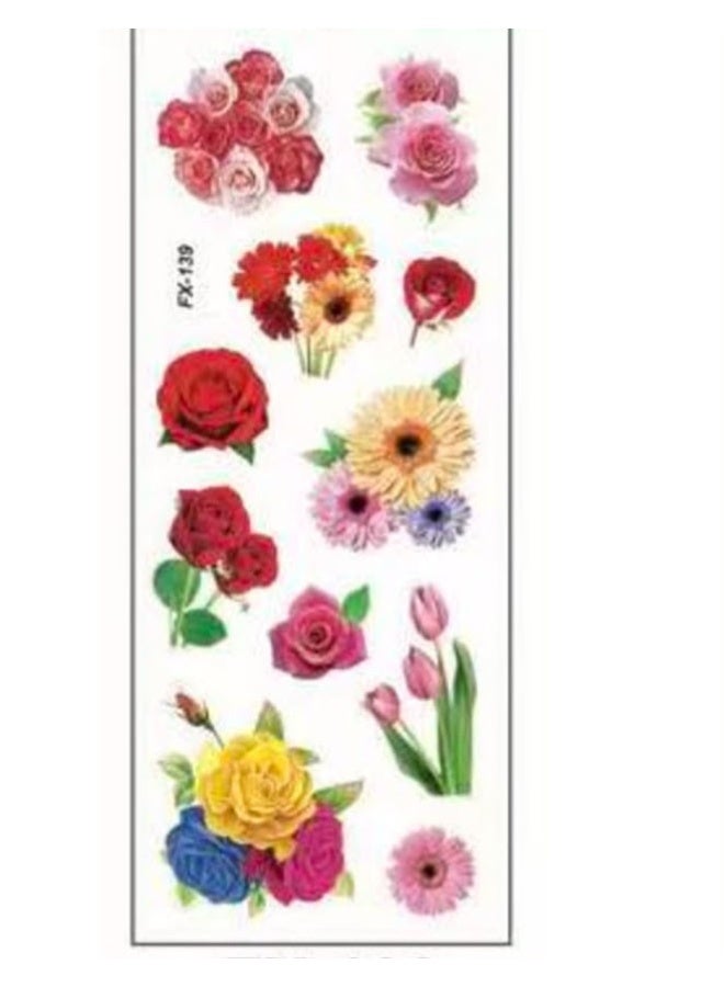 Raised flower-shaped stickers – 1 pack - Image 1