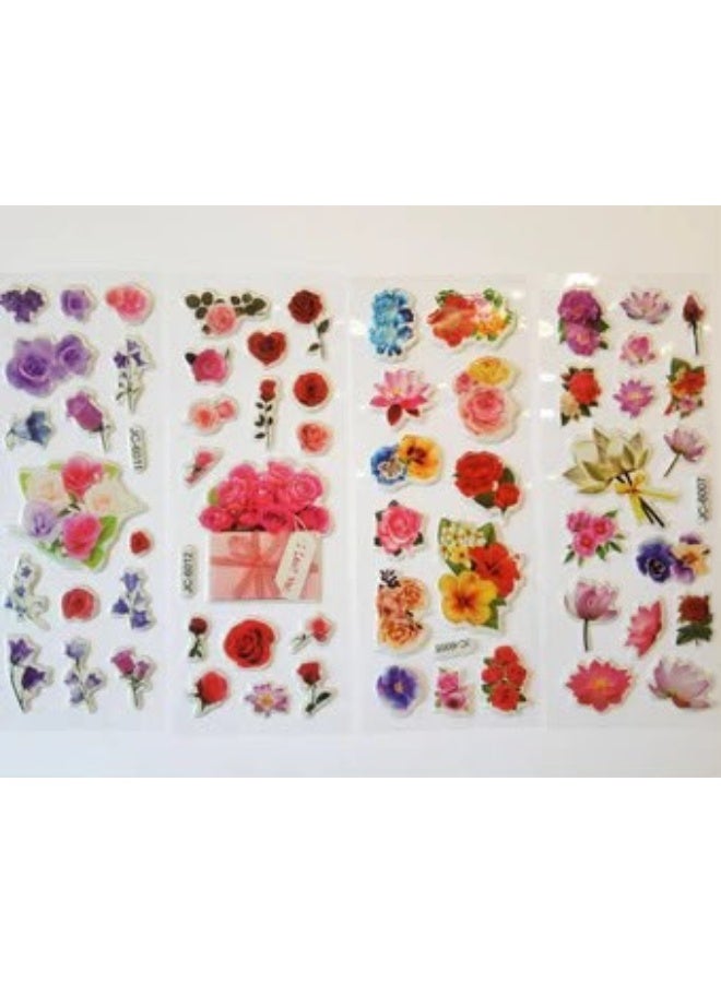 Raised flower-shaped stickers – 1 pack - Image 2
