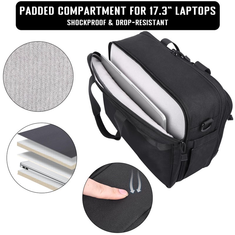 DEYACE Tactical Messenger Laptop Bag Large Military Briefcase 17.3 Inch Computer Work Office Bag for Men YKK-Zippers - Image 4