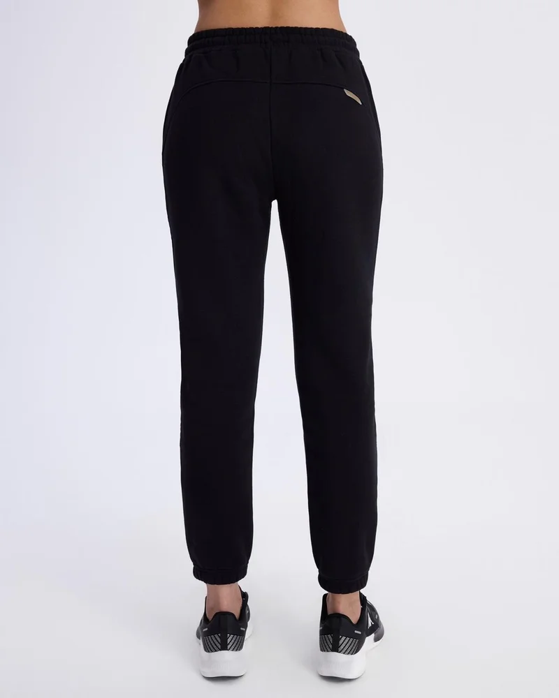 Kappa Logo Fres Tur Women's Black Oversize Fit Sweatpants