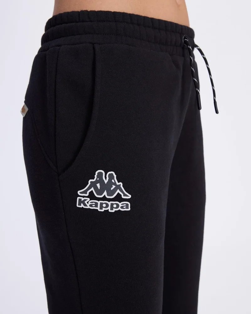 Kappa Logo Fres Tur Women's Black Oversize Fit Sweatpants