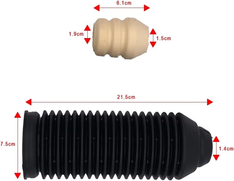 QASULER Car Shock Absorber Buffer Rubber Boot Set - Image 2
