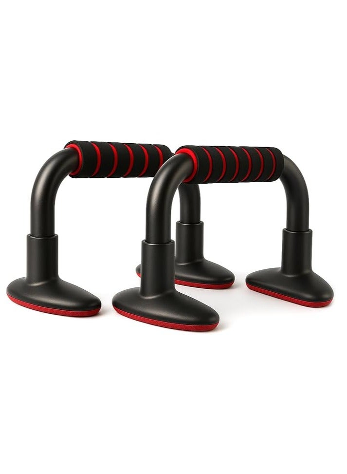 بلا نهاية حاملات الدفع بمقبض من الفومEL1042 ستاندات تمرين الضغط بمقبض فوم | المادة : فولاذ، بلاستيك | لتدريبات الجزء العلوي من الجسم مع قبضة إسفنجية مريحة وقضبان مضادة للانزلاق وإجهاد أقل للمعصم - Image 1