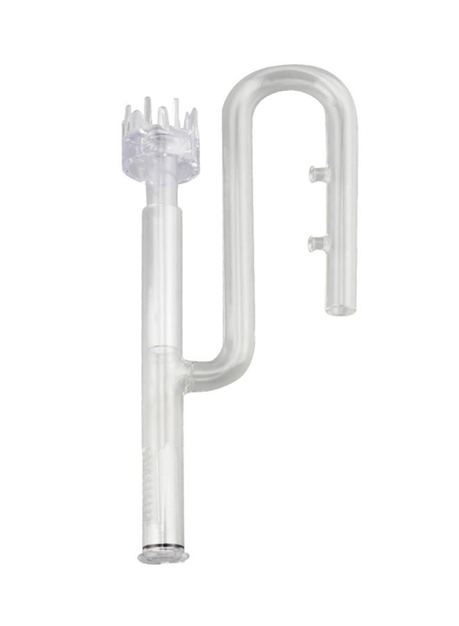 NIBEMINENT Glass Transparent Aquarium Inflow Tube With Surface Skimmer Clear