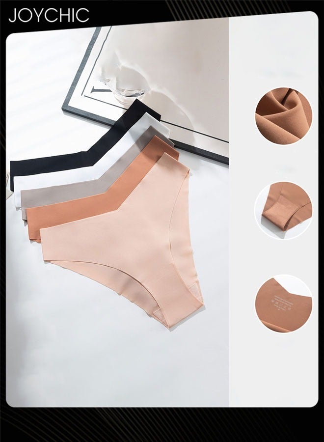 Joychic 5 قطع من سراويل نسائية بنمط صلب صديقة للبشرة سريعة الجفاف وقابلة للتنفس بخصر منخفض بدون seams مع مرونة عالية لجميع الفصول - Image 1