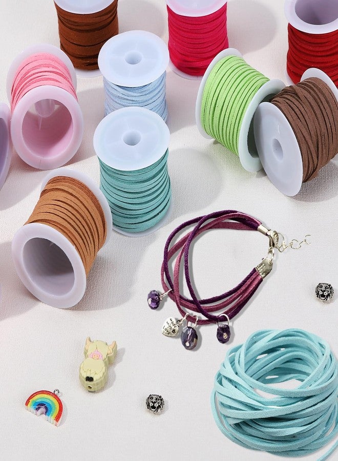 Candygirl Suede Cord Faux Leather,25 Rolls Flat Suede Leather String for Necklaces, Bracelets, Beading,Jewelry Making, Tassels, Dream Catchers and DIY Crafts - Image 4