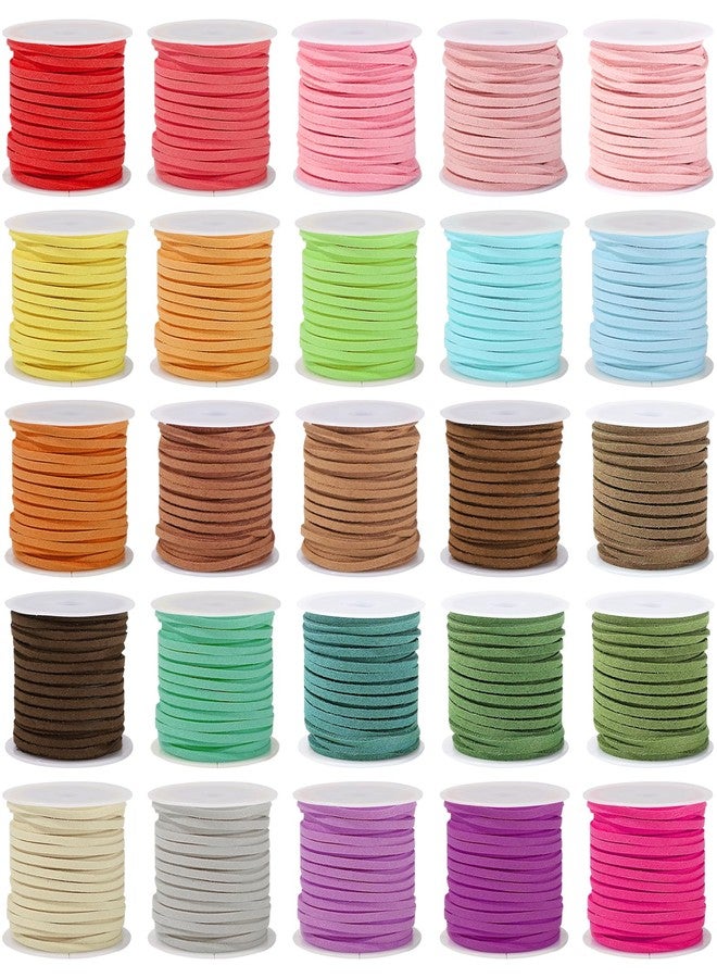 Candygirl Suede Cord Faux Leather,25 Rolls Flat Suede Leather String for Necklaces, Bracelets, Beading,Jewelry Making, Tassels, Dream Catchers and DIY Crafts - Image 1