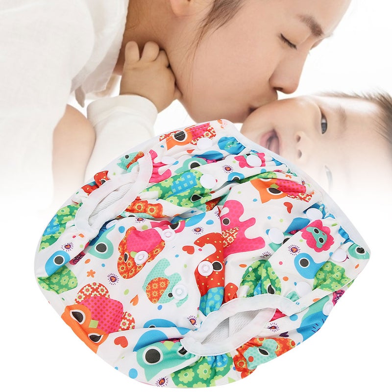 Baby Swimming Diaper Cartoon Floral Pattern Washable Waterproof Unisex Baby Diaper XLD20 - Image 4