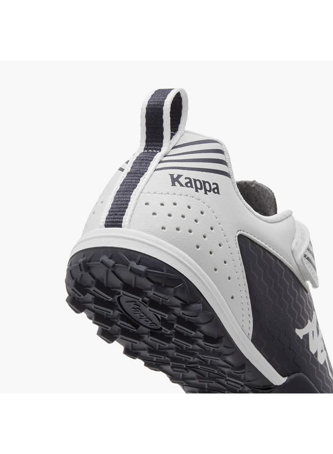 Kappa Boys' Logo Print Football Shoes with Hook and Loop Closure
