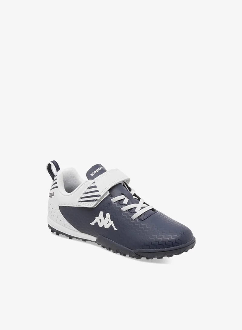 Kappa Boys' Logo Print Football Shoes with Hook and Loop Closure