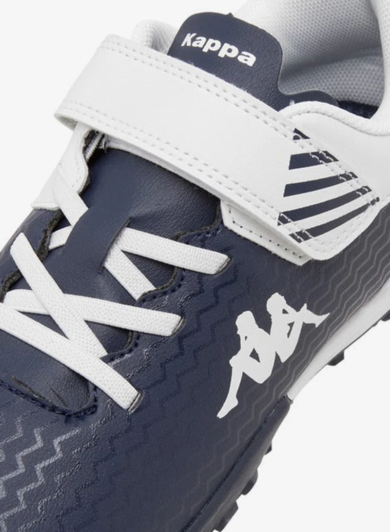 Kappa Boys' Logo Print Football Shoes with Hook and Loop Closure