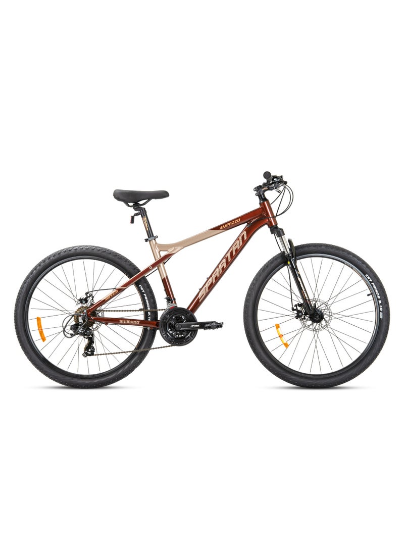 Spartan Ampezzo 27.5" MTB – 17.5" Alloy Frame, Shimano 3x7 Speed Drivetrain, Front Suspension Fork, Alloy Disc Brakes, 27.5x2.1" CST MTB Tyres, Trail-Ready Mountain Bike | SP-3005-27-ESBRWN - Image 2