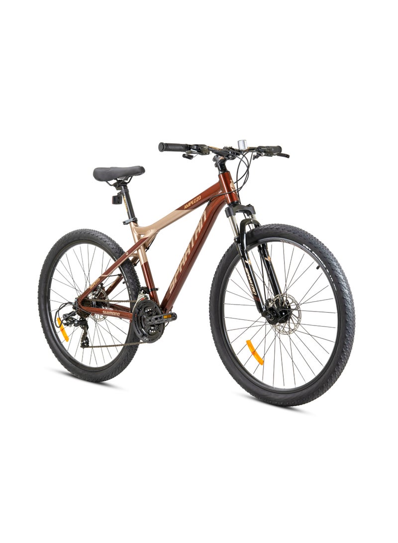 Spartan Ampezzo 27.5" MTB – 17.5" Alloy Frame, Shimano 3x7 Speed Drivetrain, Front Suspension Fork, Alloy Disc Brakes, 27.5x2.1" CST MTB Tyres, Trail-Ready Mountain Bike | SP-3005-27-ESBRWN - Image 1
