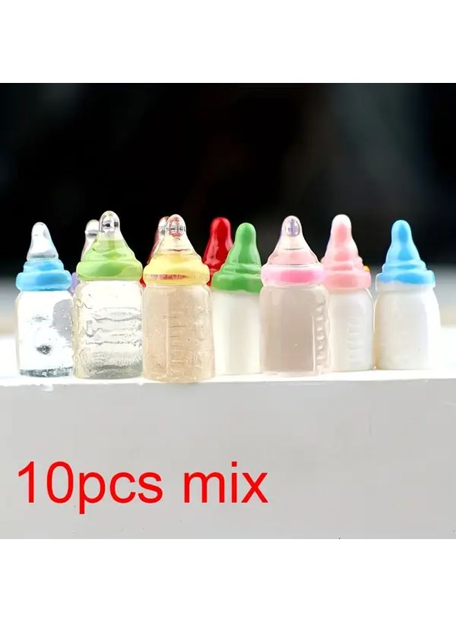 10 قطع من سحر الزجاجة الشفافة المصنوعة من الراتينج لصناعة المجوهرات DIY والأقراط والقلائد - Image 1