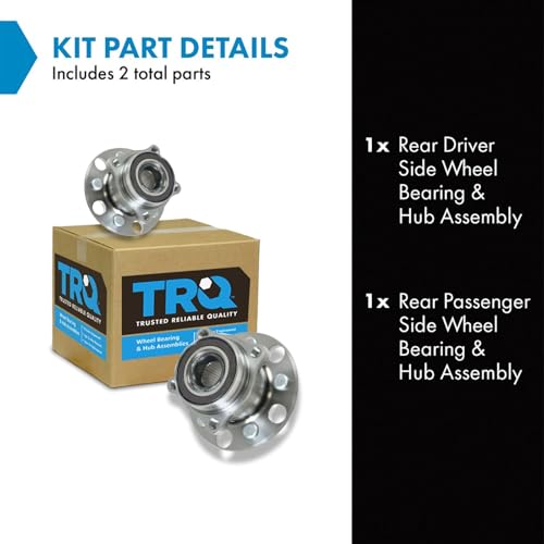 TRQ 2 Piece Rear Wheel Bearing & Hub Assembly Set Compatible with 2016-2020 Lexus GS F 2006 GS300 2007-2011 GS350 2006-2007 GS430 GS450h 2008-2011 GS460 2008-2014 is F 2006-2015 IS250 IS350 2015-2022 - Image 2