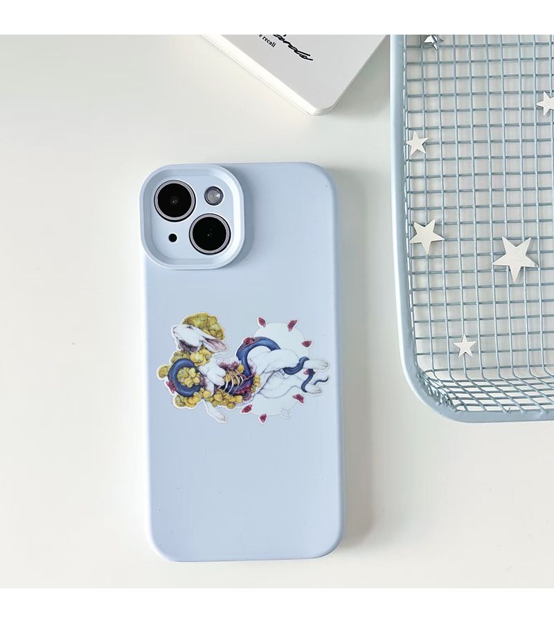 1pc Contemplative Rabbit Cute Vinyl Stickers for Laptop Water Bottle Notebook - Image 3