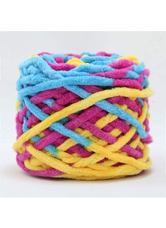 Ice Cream Striped Soft Thick Yarn Handmade Diy Knitted Scarf Yarn Ball Crochet Hook Slipper Self-knitted Ball 29 Yellow Purple Blue
