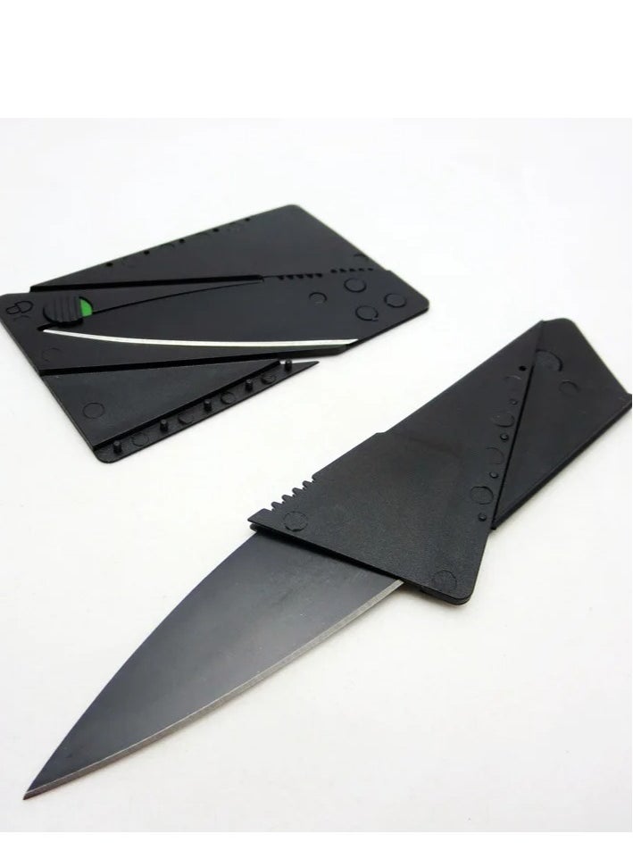 Generic Credit card folding fruit Knife Black 8.6 CM  - Image 1