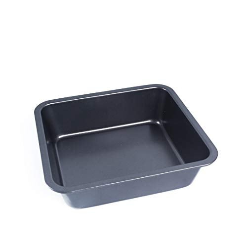 Alda Carbon Steel Deep Square Cake Tin with Non-Stick Coating, 26cm, Black - Image 1
