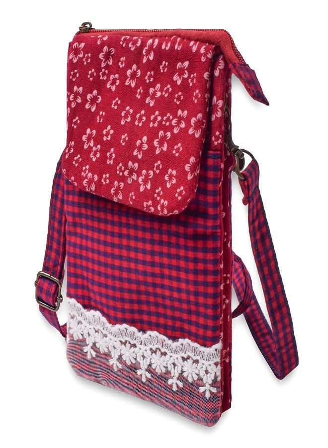 LassZone Cellphone Bag with Adjustable Shoulder Strap Floral Cell Phone Purse Small Handbag Wallet Messenger Bag for Women - Image 2