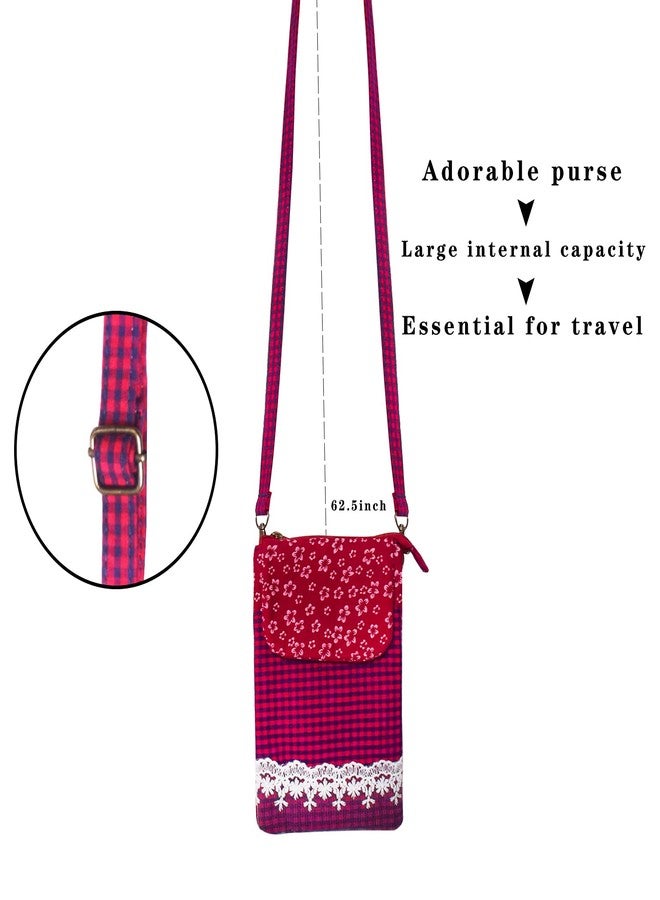 LassZone Cellphone Bag with Adjustable Shoulder Strap Floral Cell Phone Purse Small Handbag Wallet Messenger Bag for Women - Image 5