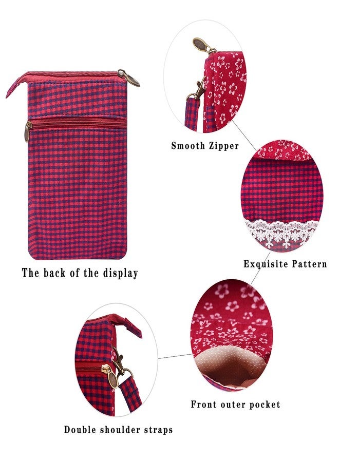LassZone Cellphone Bag with Adjustable Shoulder Strap Floral Cell Phone Purse Small Handbag Wallet Messenger Bag for Women - Image 3