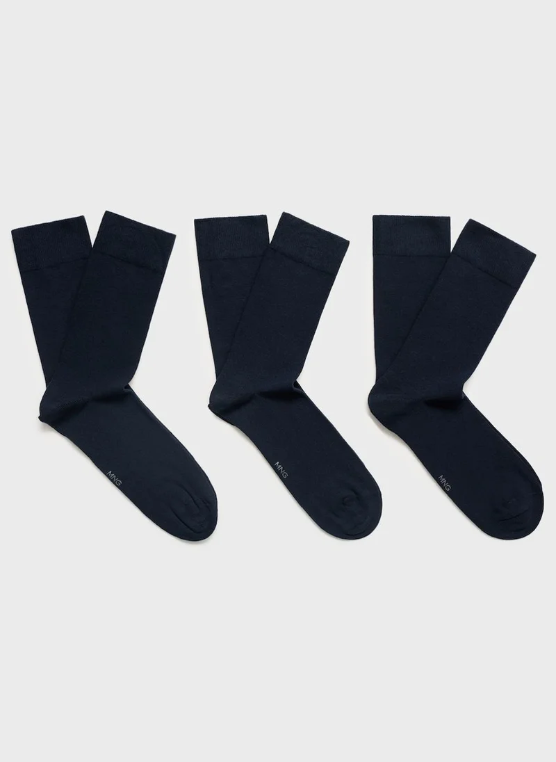 Mango Man 3 Pack Cotton Socks