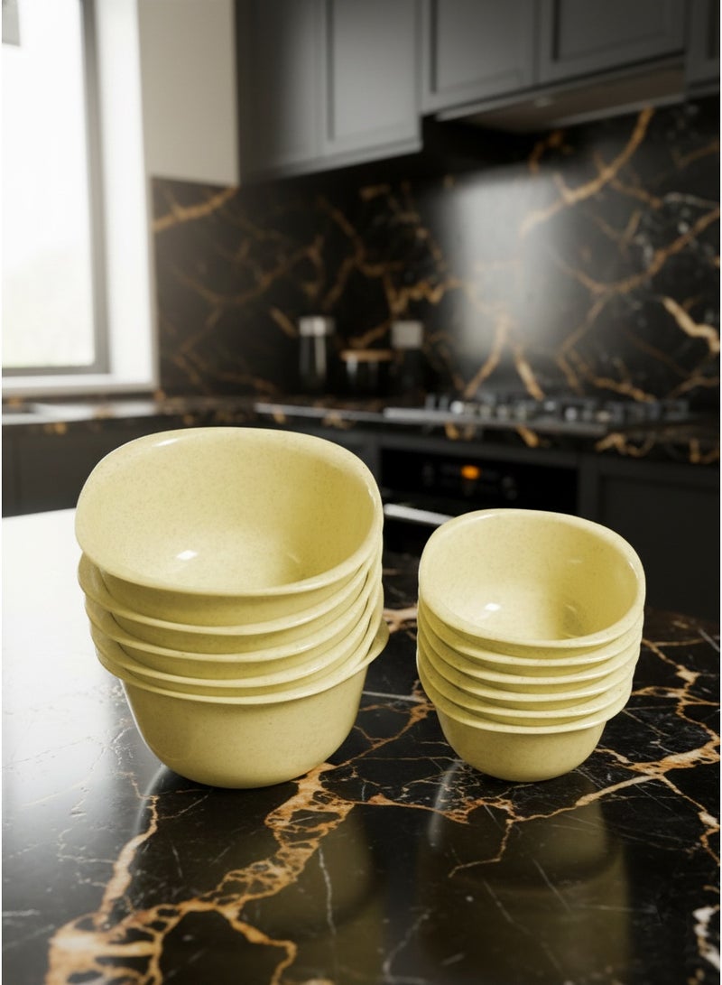 إيكو بلاست ايكو بلاست طقم عشاء ويف 33 قطعة اطباق واوعية متنوعة من البلاستيك الصحي الآمن للاستخدام الحراري في الميكروويف متعدد الاحجام والاشكال - كريمي - Image 5