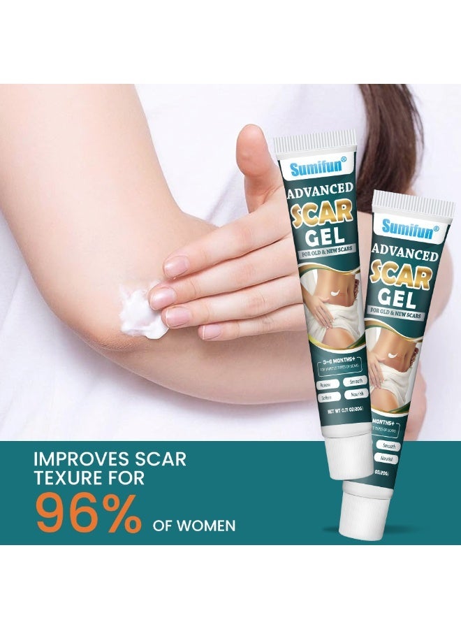 Sumifun 2026 New Formula​ Scar Gel Medical-Grade Silicone Fading Repair For Old & New Scars C-Section Scar Improve Scar Texture and Color Post-Surgery and Daily Scar Care 20g - Image 3