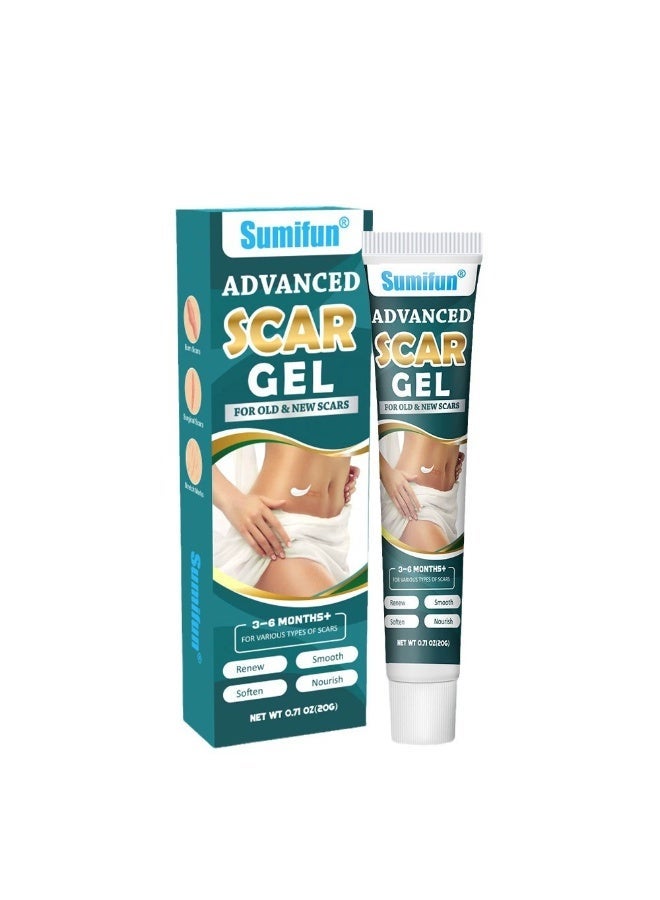 Sumifun 2026 New Formula​ Scar Gel Medical-Grade Silicone Fading Repair For Old & New Scars C-Section Scar Improve Scar Texture and Color Post-Surgery and Daily Scar Care 20g - Image 4