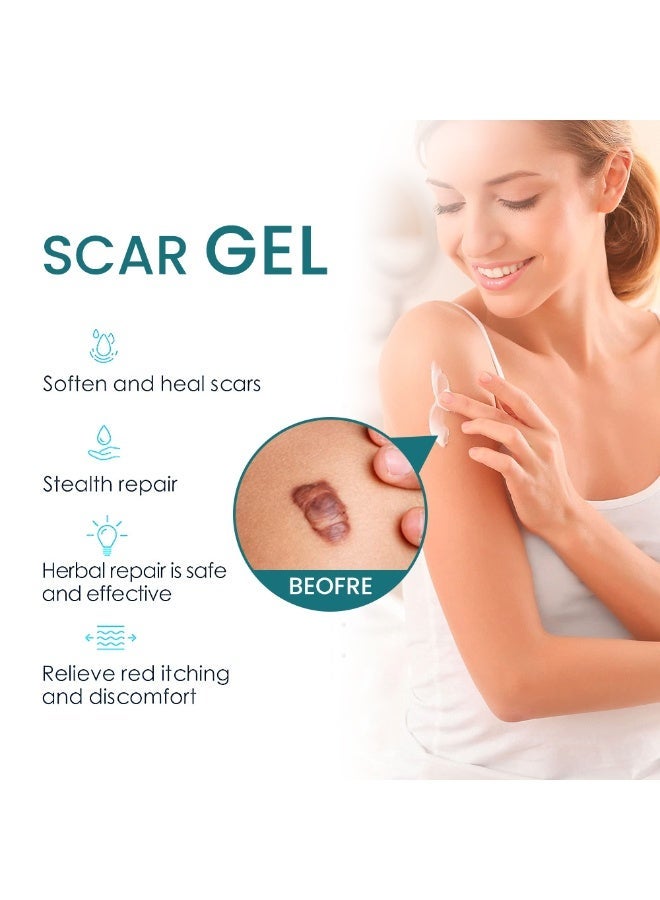 Sumifun 2026 New Formula​ Scar Gel Medical-Grade Silicone Fading Repair For Old & New Scars C-Section Scar Improve Scar Texture and Color Post-Surgery and Daily Scar Care 20g - Image 5