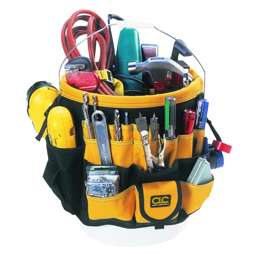 Custom Leathercraft4122 In & Out Bucket, 61 Pocket, Black/Yellow - Image 3