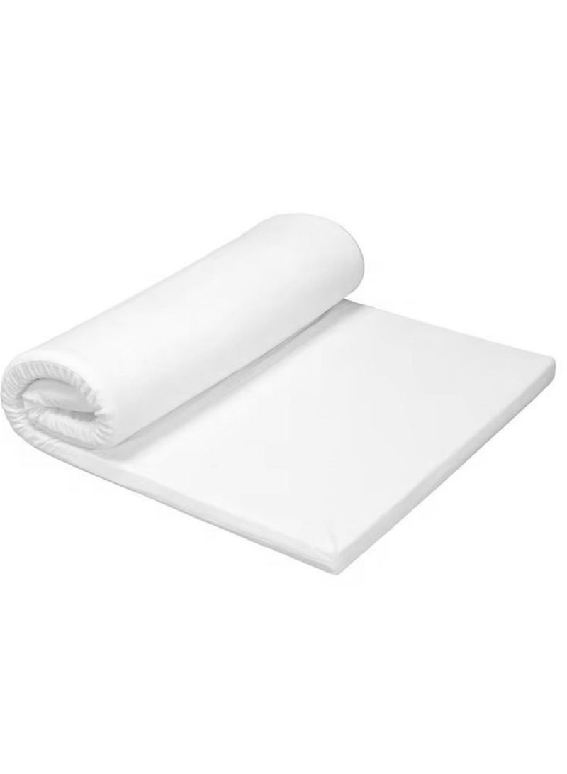 AL WADI FURNITURE AWF AL WADI FURNITURE 5cm Thick Luxury Soft Ventilated Visco Memory Foam Single Bed Mattress Topper,with Removable Belgium Jacquard Cotton Non-Slip Cover, Max Back Support - 90W x 190L cm  - Image 3
