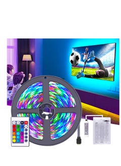 Generic 5V RGB LED Strip Lights with 24-Key Remote and Battery Box - 5m Waterproof TV Backlight and Atmosphere Lighting  - Image 3