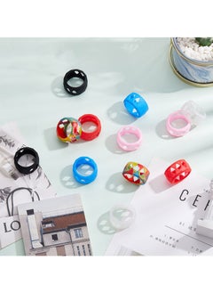 SYOSI SYOSI 18 Pcs Silicone Anti Slip Ring Non Skid Band Ring Soft Protection Sleeve Bulb Glass Silicone Ring 6 Colors (25 x 17 mm)  - Image 4