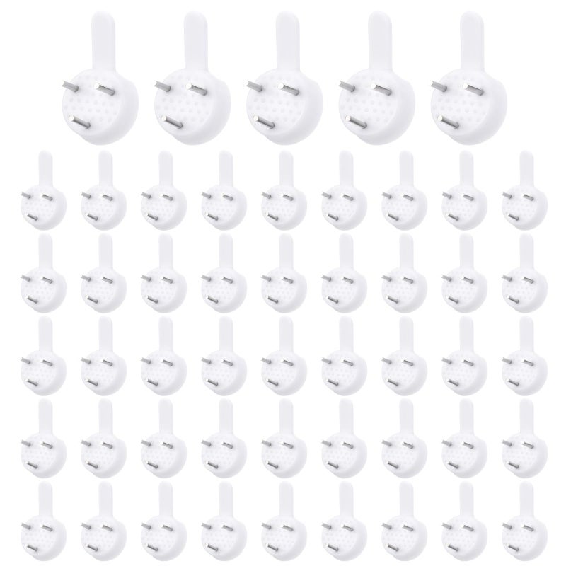 Trinkrittey 50 PCS Non-Mark Hook Plastic Non-Trace Wall Picture Hooks Hardwall Hanger Photo Frame Traceless Hook Invisible Concrete Nail Hard Wall Hook for Concrete Wall, Hardwall and Drywall - Image 1