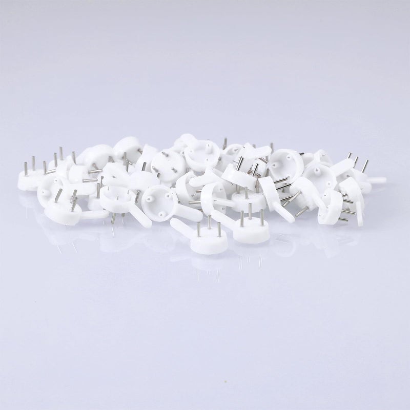 Trinkrittey 50 PCS Non-Mark Hook Plastic Non-Trace Wall Picture Hooks Hardwall Hanger Photo Frame Traceless Hook Invisible Concrete Nail Hard Wall Hook for Concrete Wall, Hardwall and Drywall - Image 3