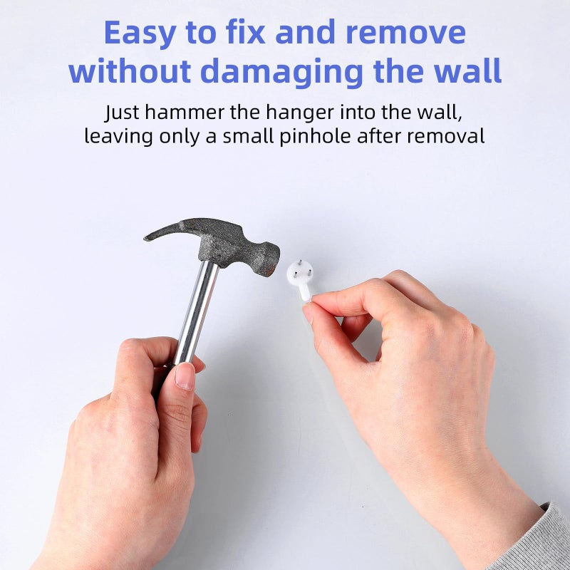 Trinkrittey 50 PCS Non-Mark Hook Plastic Non-Trace Wall Picture Hooks Hardwall Hanger Photo Frame Traceless Hook Invisible Concrete Nail Hard Wall Hook for Concrete Wall, Hardwall and Drywall - Image 5