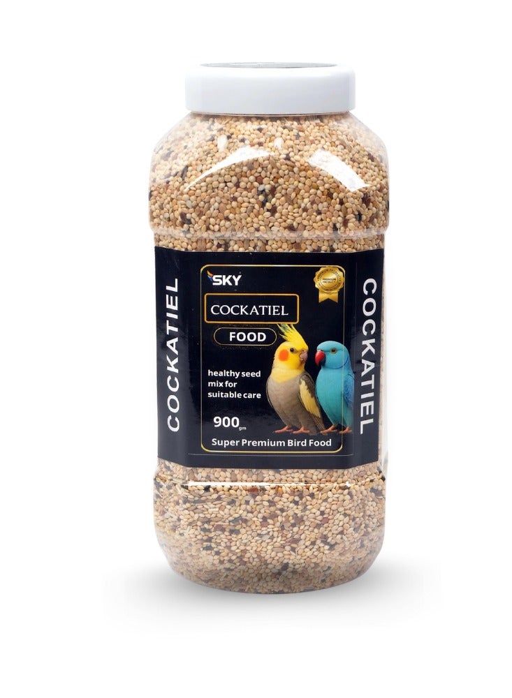 سكاي أكل عصافير كوكتيل ,سكاي طعام كوكاتيل بريميوم 900 جرام | خليط بذور فاخر ومتوازن لطيور الكروان | غني بالفيتامينات والمعادن لنمو صحي، ريش زاهي، ونشاط يومي - Image 1