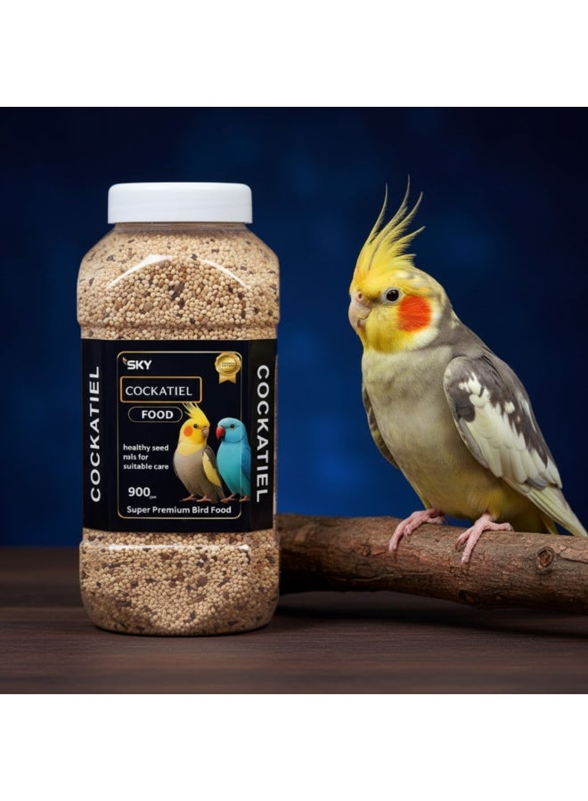 سكاي أكل عصافير كوكتيل ,سكاي طعام كوكاتيل بريميوم 900 جرام | خليط بذور فاخر ومتوازن لطيور الكروان | غني بالفيتامينات والمعادن لنمو صحي، ريش زاهي، ونشاط يومي - Image 4